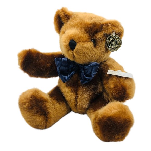 Dan Dee Collector's Choice Brown Teddy Bear Plush 10" Bowtie Ear Hang Tush Tags - Picture 6 of 9